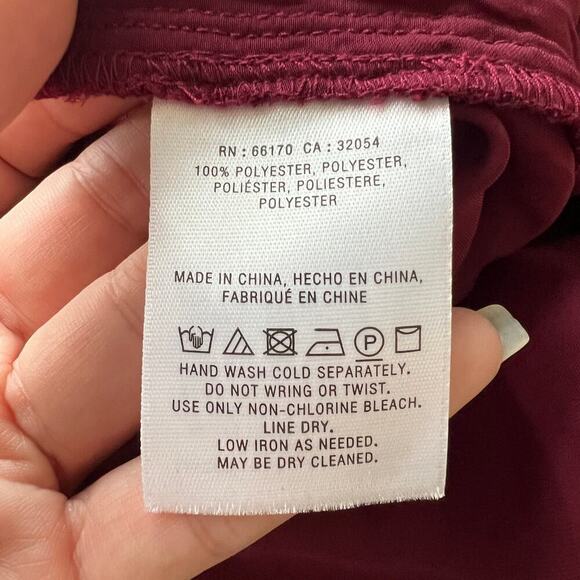 Anthropologie ett:twa Aida Burgundy Lace Halter Jumpsuit Size 8 - Picture 8 of 8